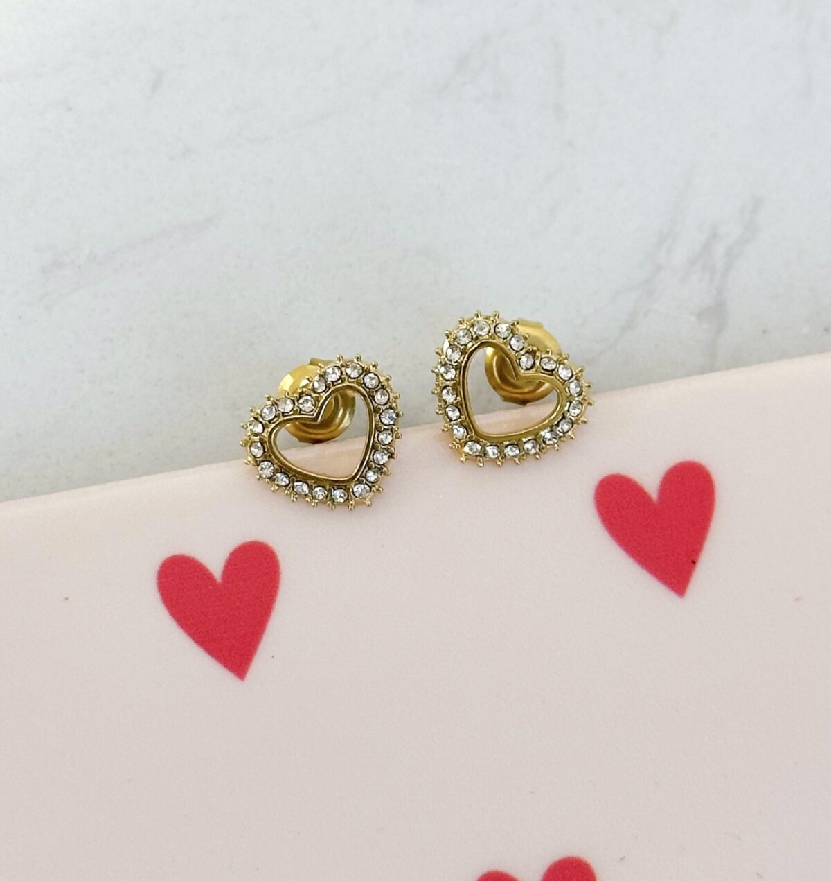 Studs Heart O106 Goud