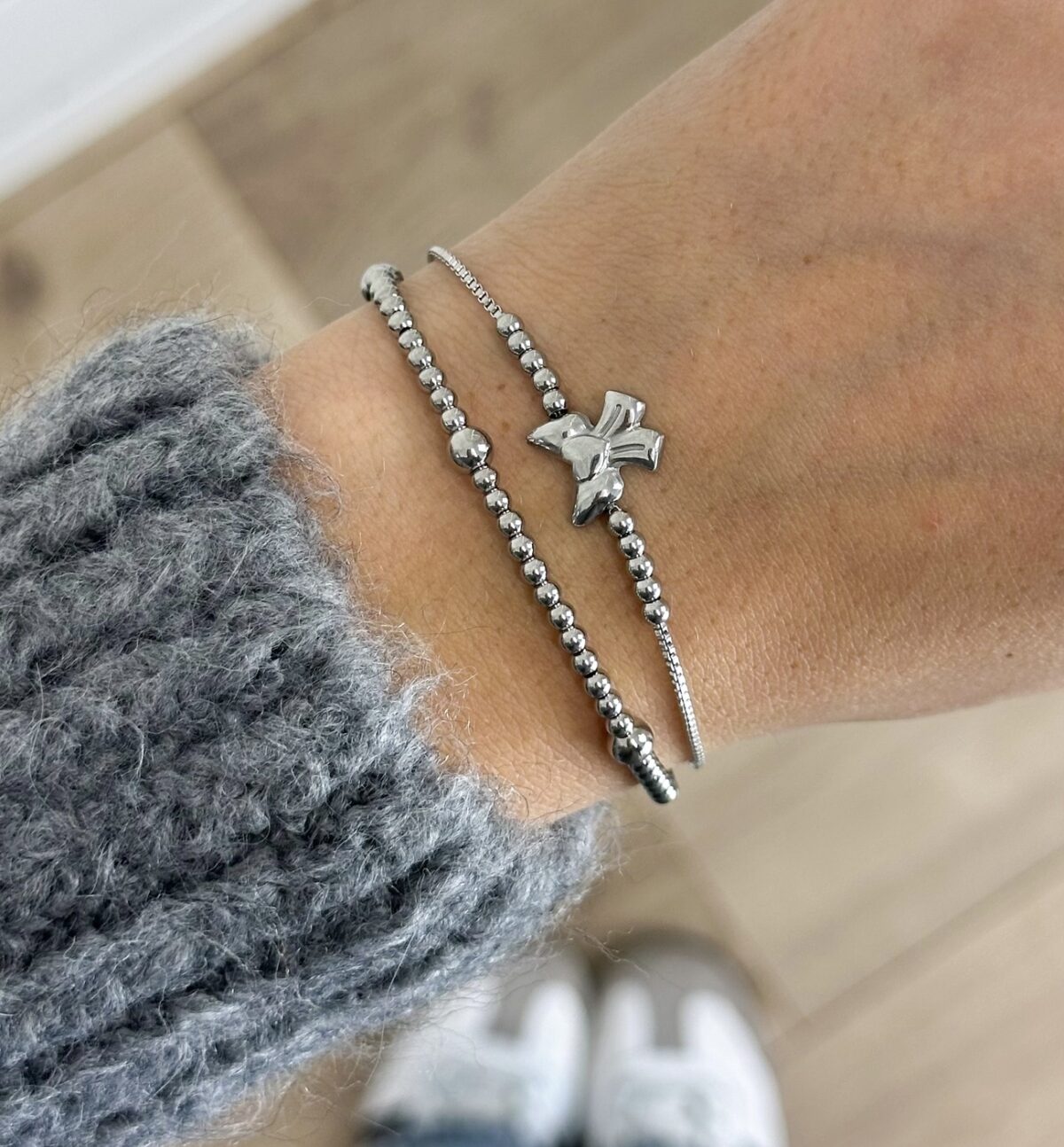 Armband Balletjes A011 Zilver - Afbeelding 2