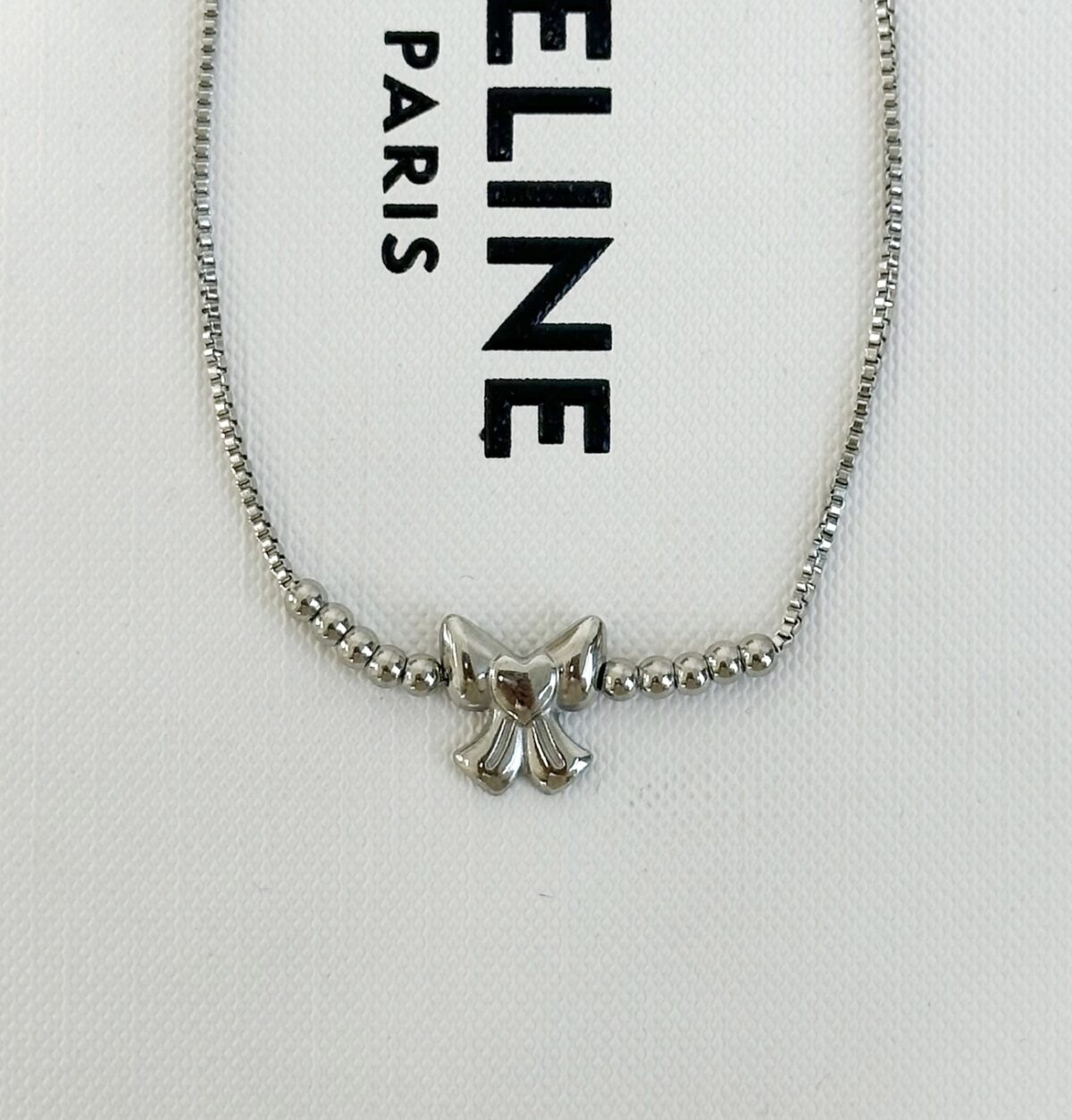 Armband strikje A010 Zilver