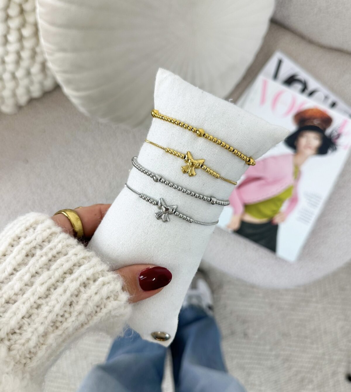 Armband Balletjes A011 Zilver - Afbeelding 3