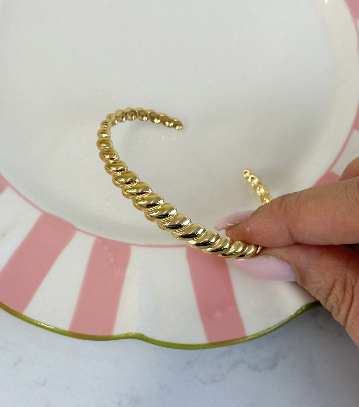 Armband swirl A023 Goud - Afbeelding 2