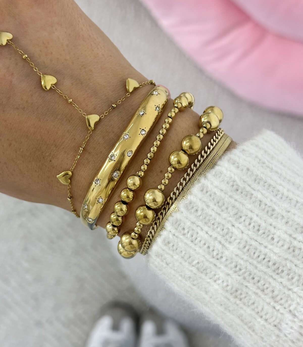 Armband Stone A024 Goud