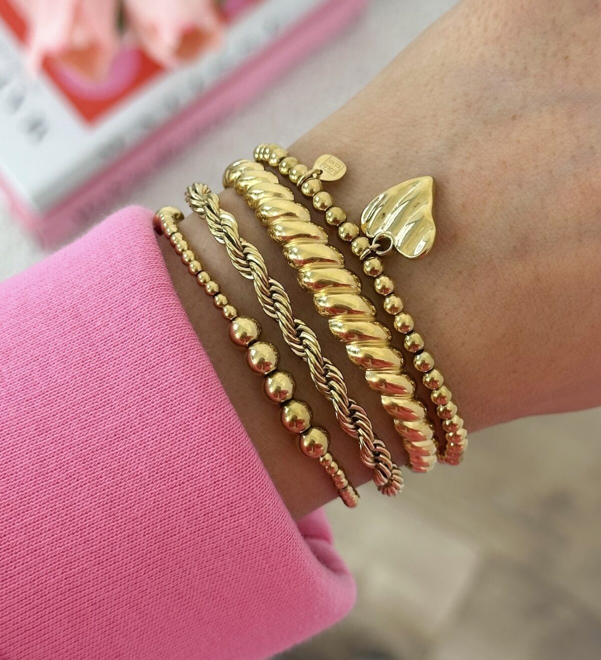 Armband Hartje A025 Goud - Afbeelding 2