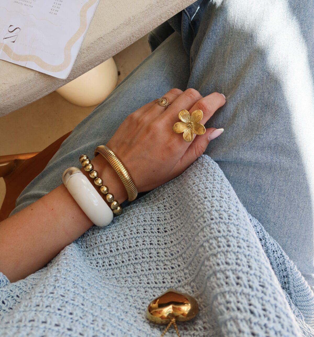 Chunky Bracelet A097 Wit