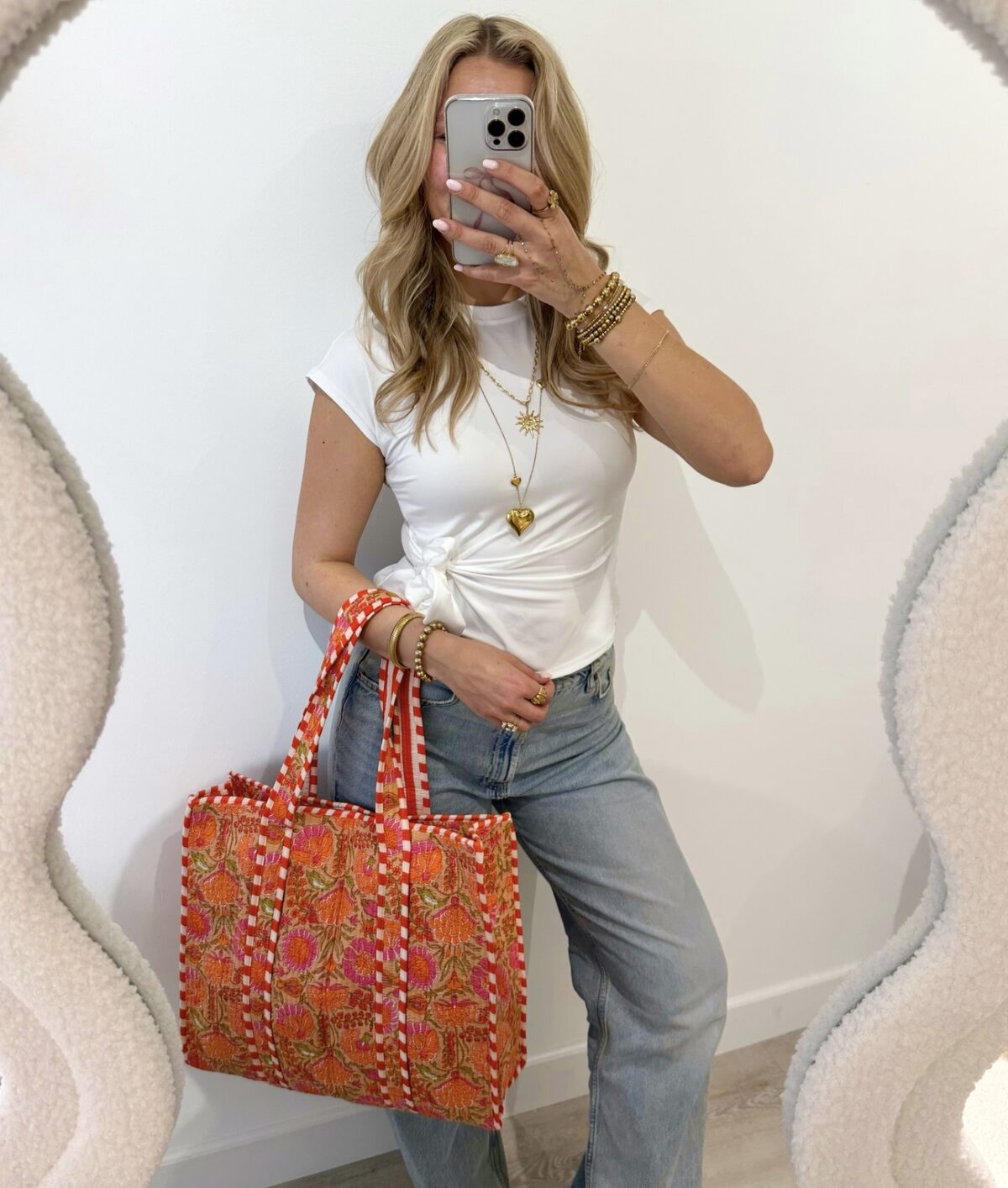 Shopper/Strandtas Summer Oranje - Afbeelding 3
