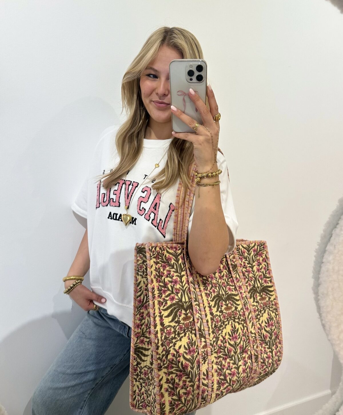 Shopper/Strandtas Vera Geel - Afbeelding 3