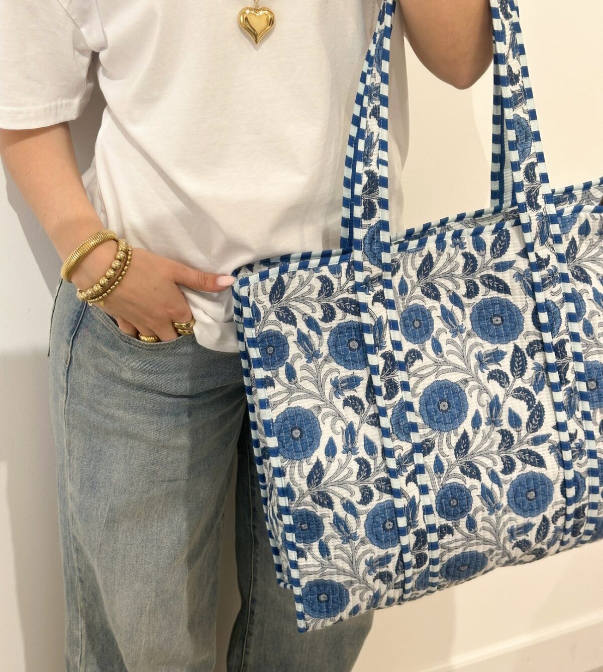 Shopper/Strandtas Mo Blauw - Afbeelding 5