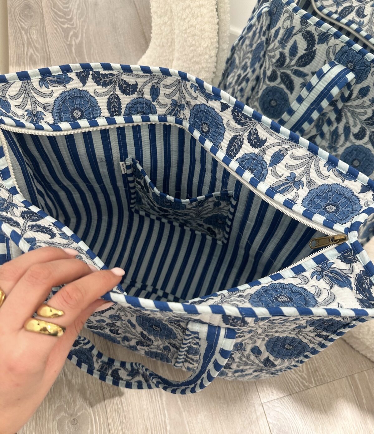 Shopper/Strandtas Mo Blauw - Afbeelding 2