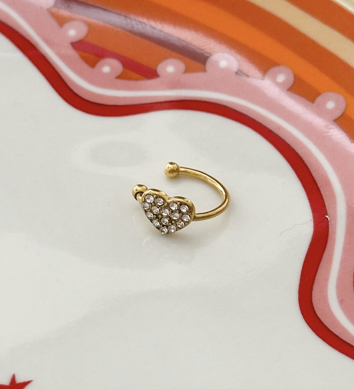 Earcuff Heart O210 Goud - Afbeelding 2