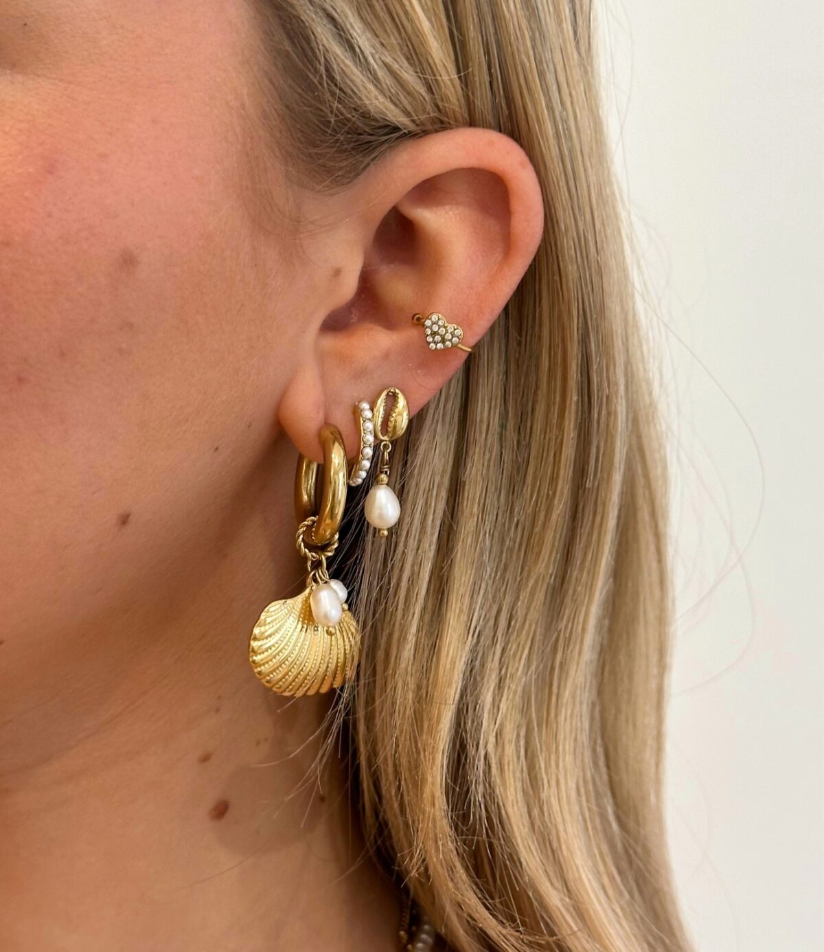 Hoops parels O215 Goud - Afbeelding 2