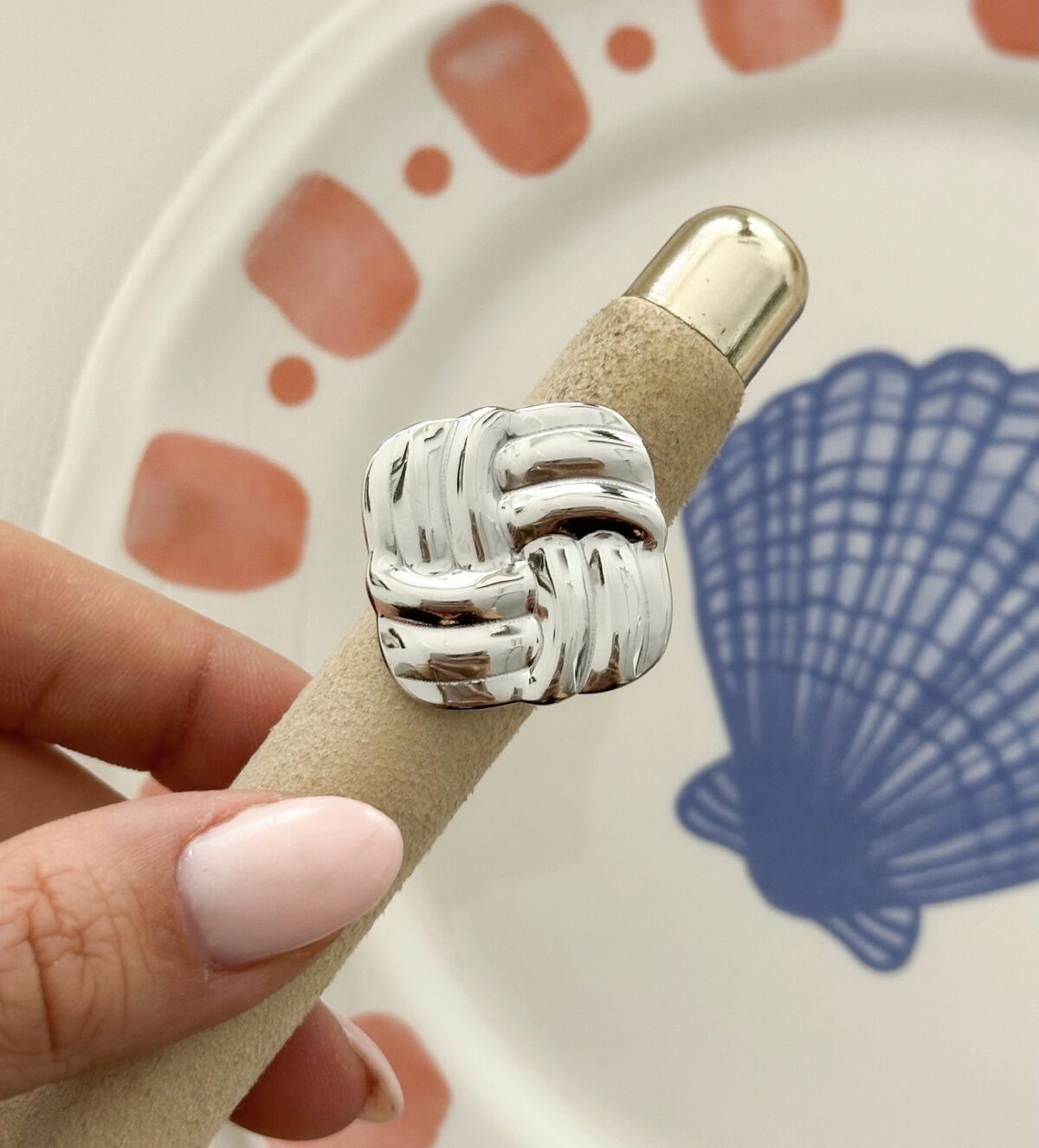 Ring Knoop R066 Zilver