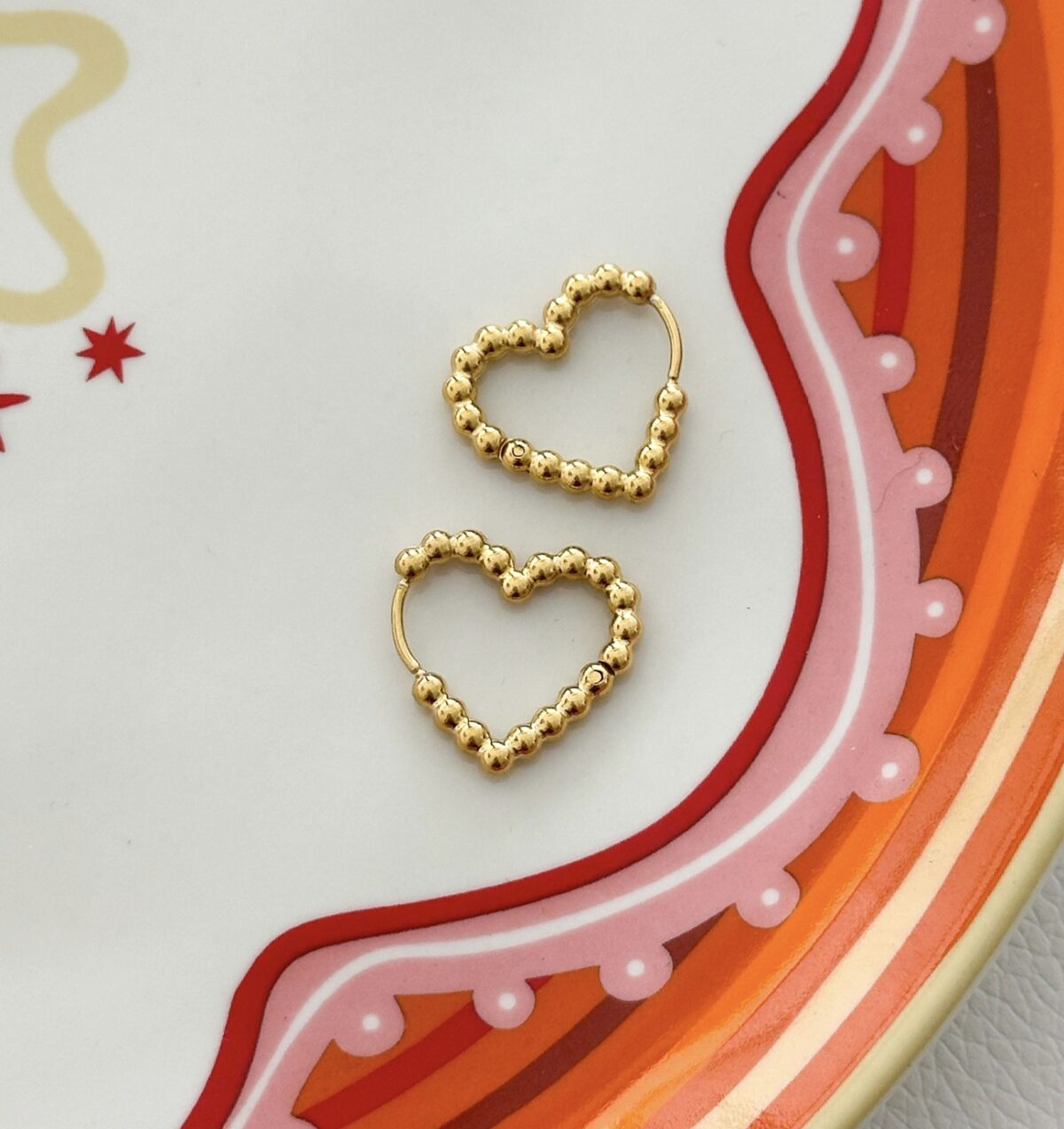 Oorbellen heart O218 Goud