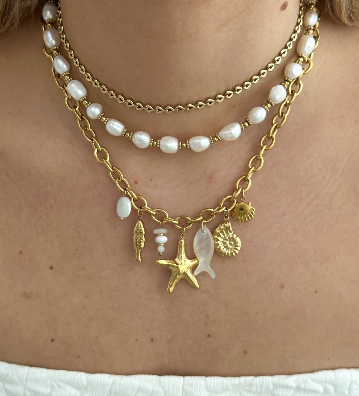 Choker hartjes K063 Goud - Afbeelding 4