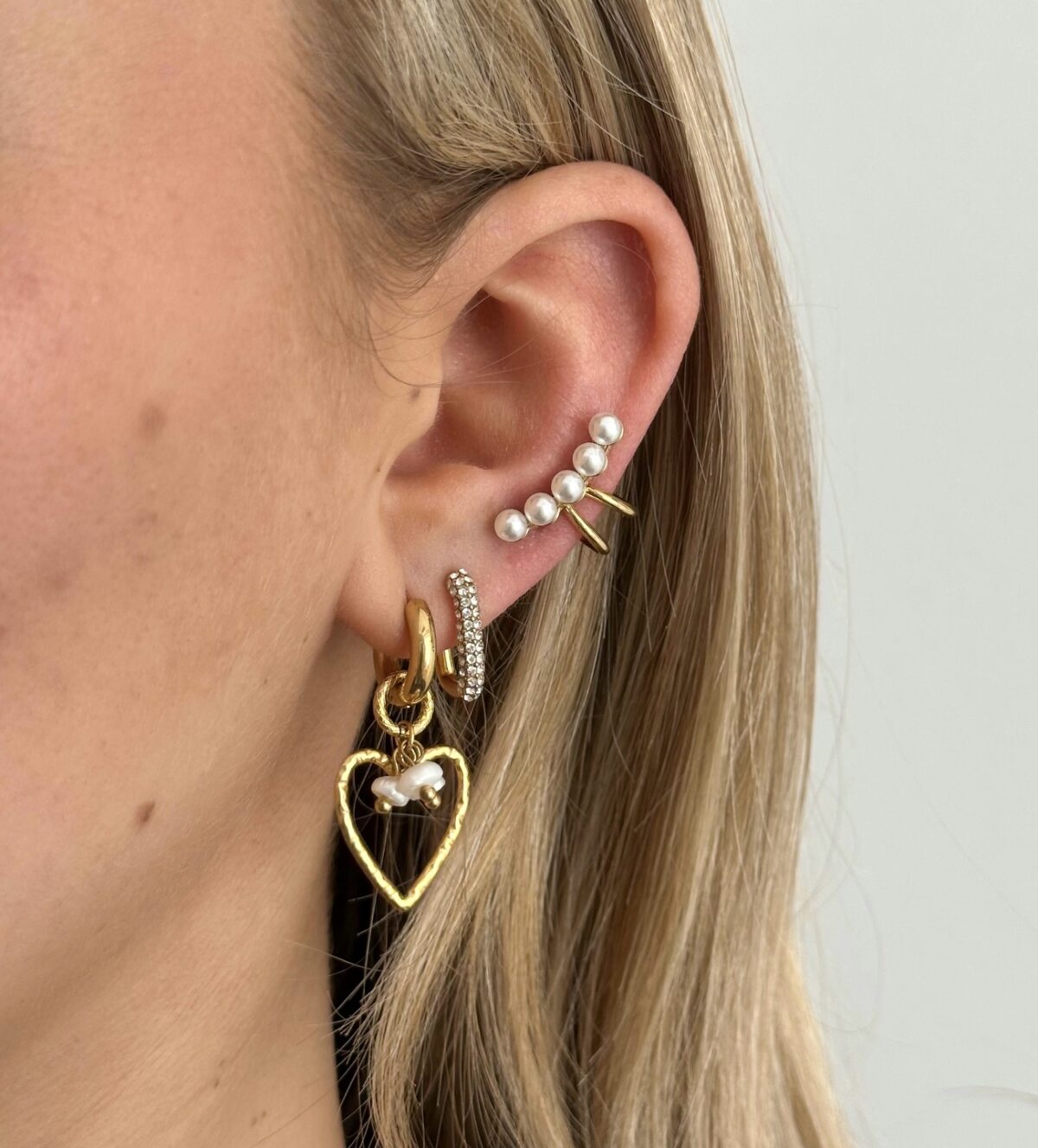 Earcuff parels O224 Goud