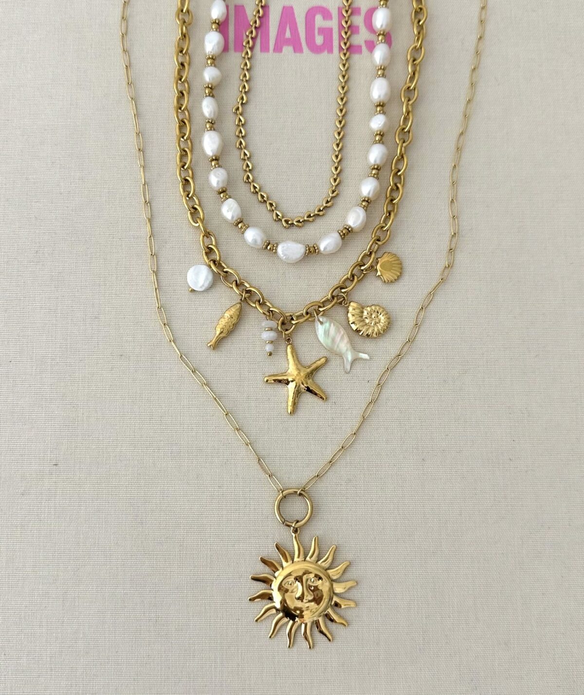 Choker hartjes K063 Goud - Afbeelding 3