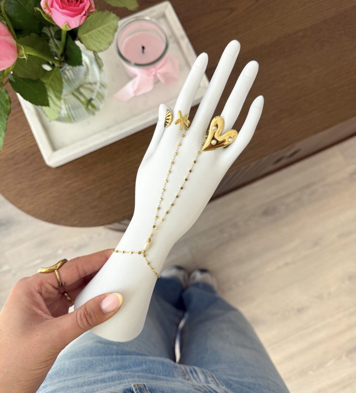 Hand Chain H008 Goud