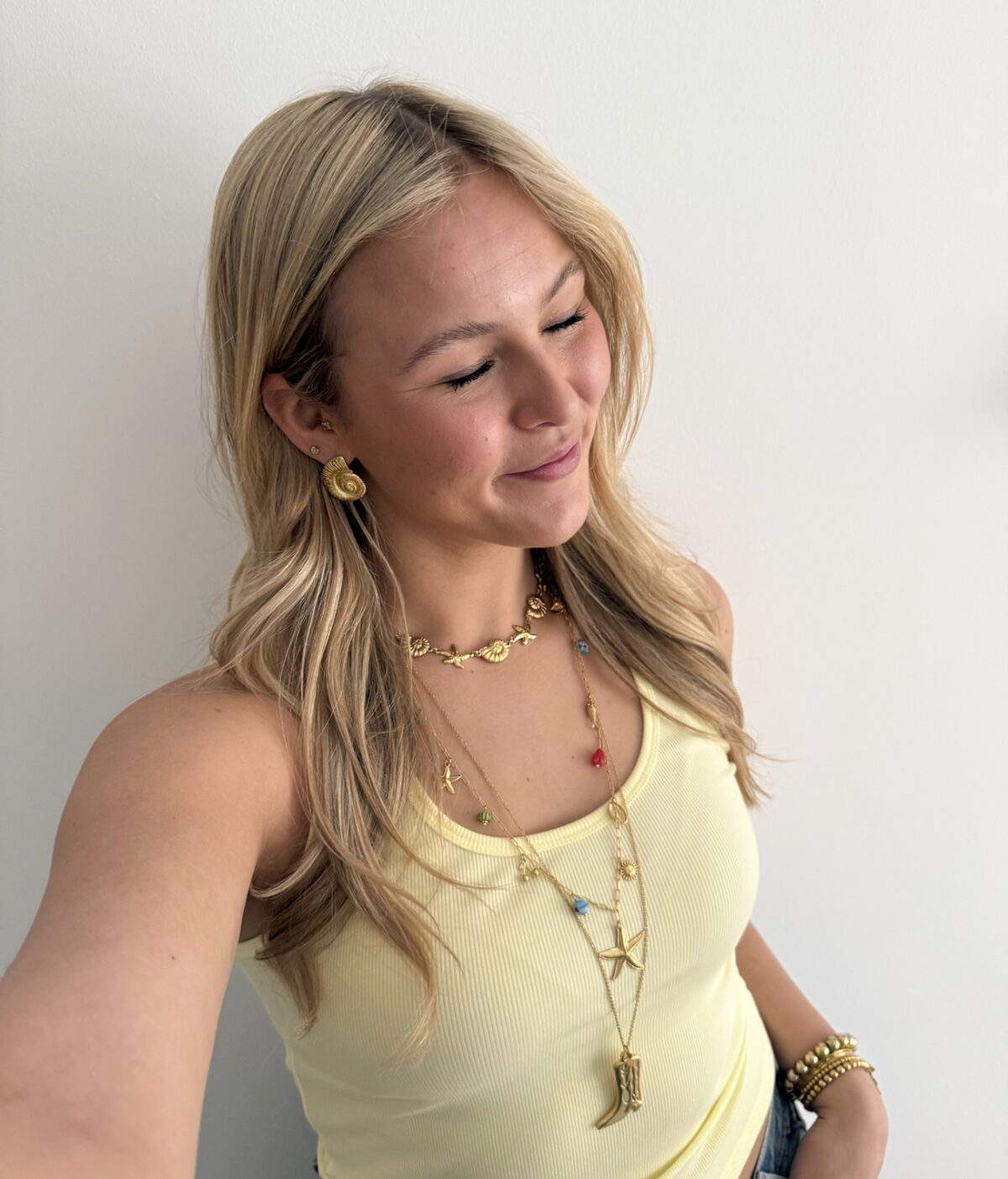 Oorbellen schelp O183 Goud - Afbeelding 2