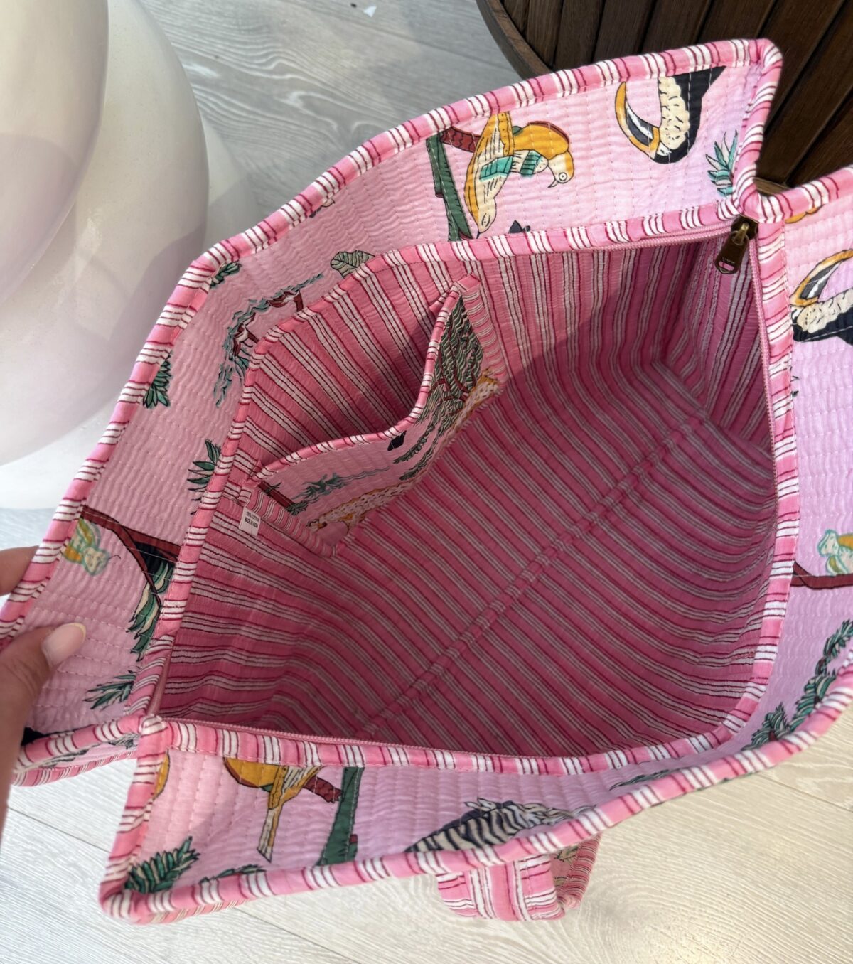 Shopper/Strandtas Merel Roze - Afbeelding 4