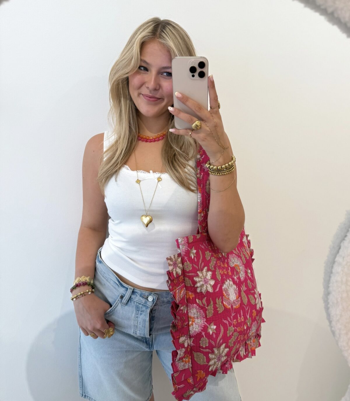 Shopper/Strandtas Ruffle Suze Roze - Afbeelding 3