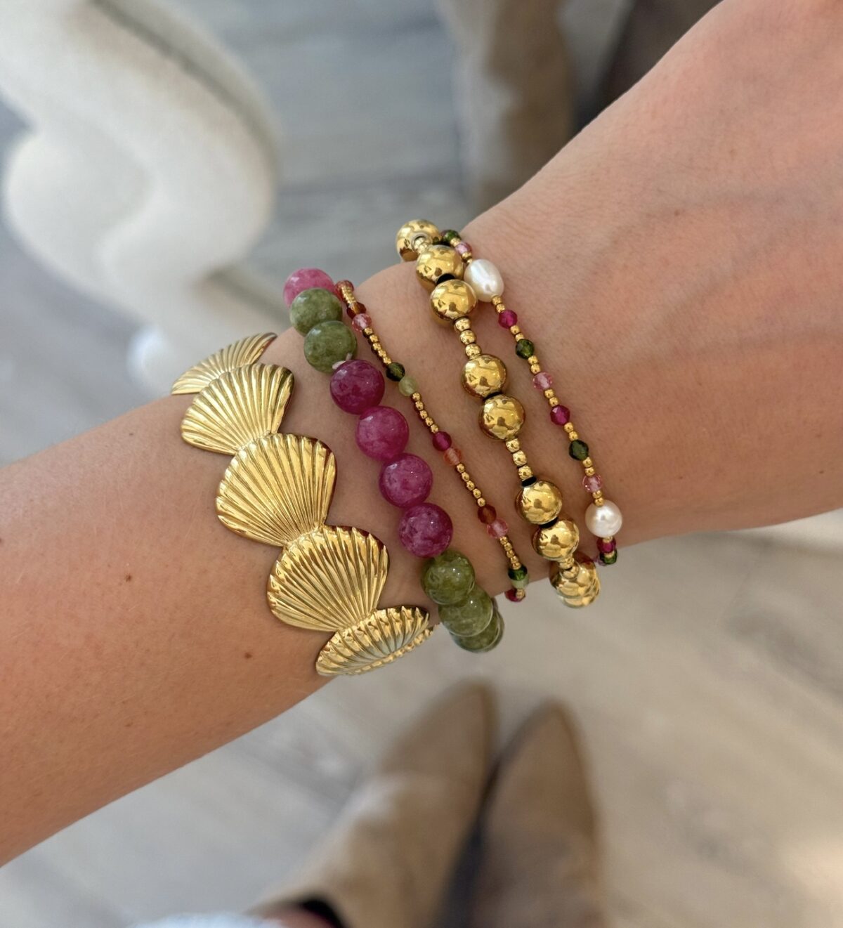 Kralen armband A090 Kleurtjes