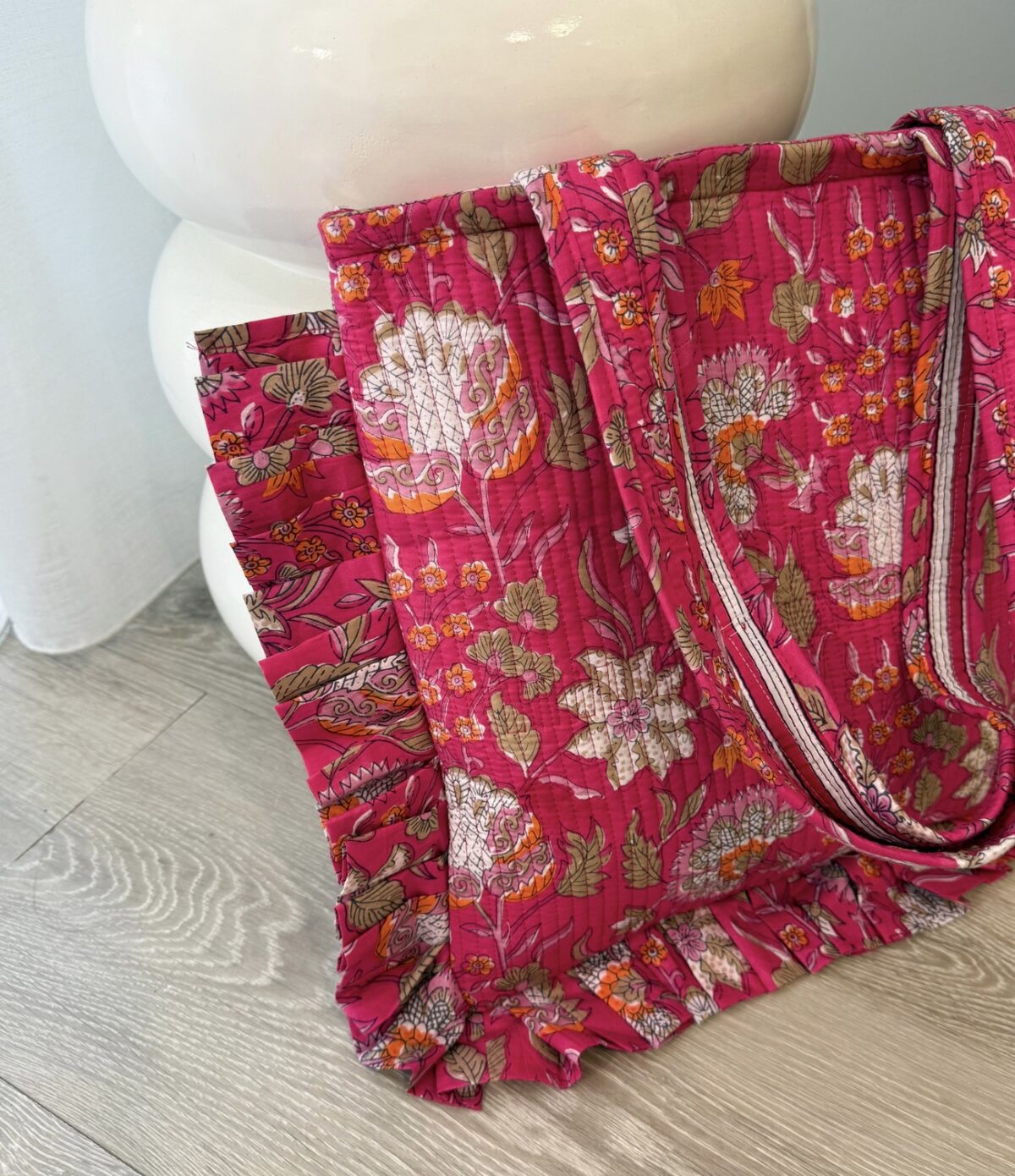 Shopper/Strandtas Ruffle Suze Roze - Afbeelding 4