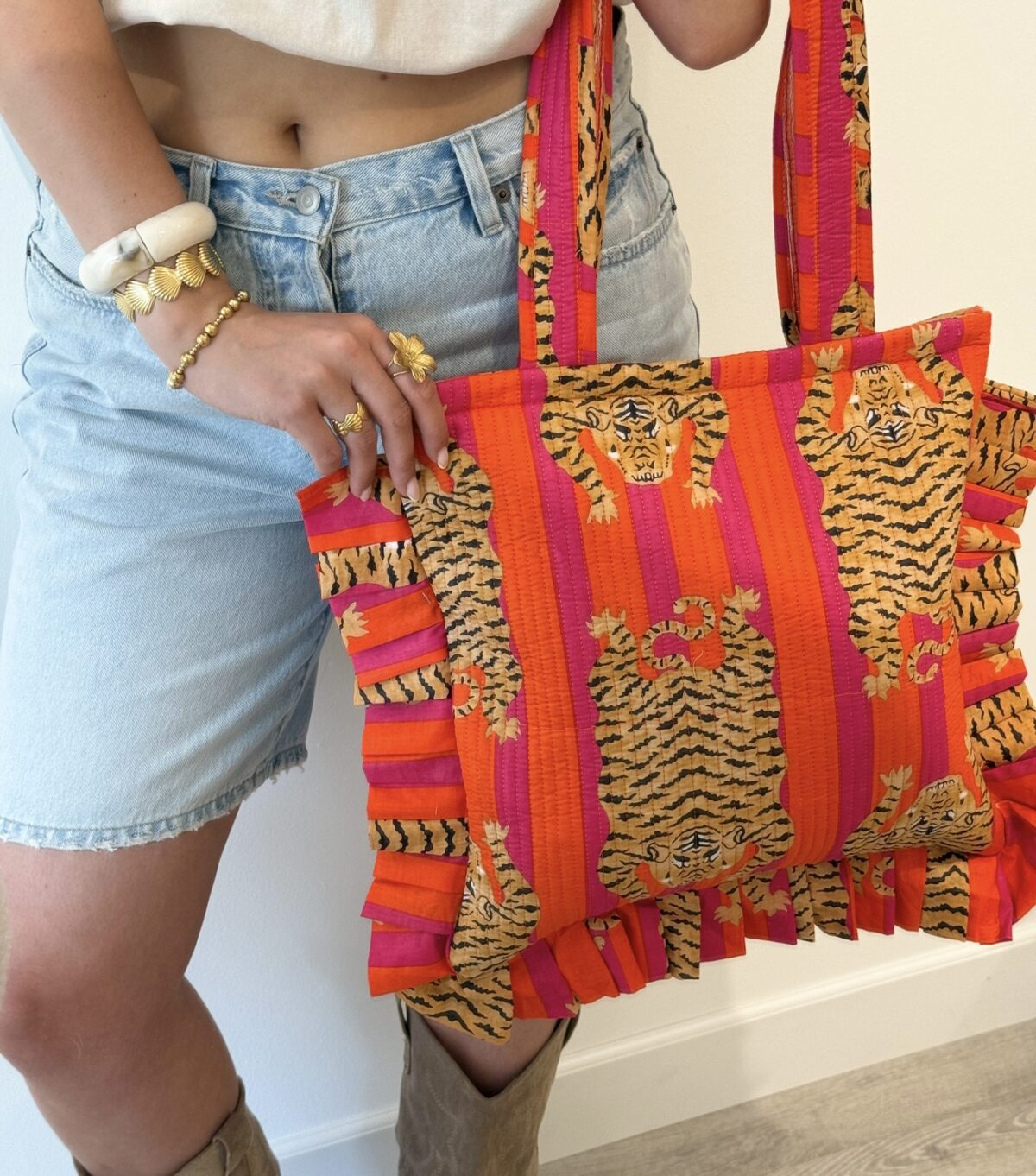 Shopper/Strandtas Ruffle Puck Oranje