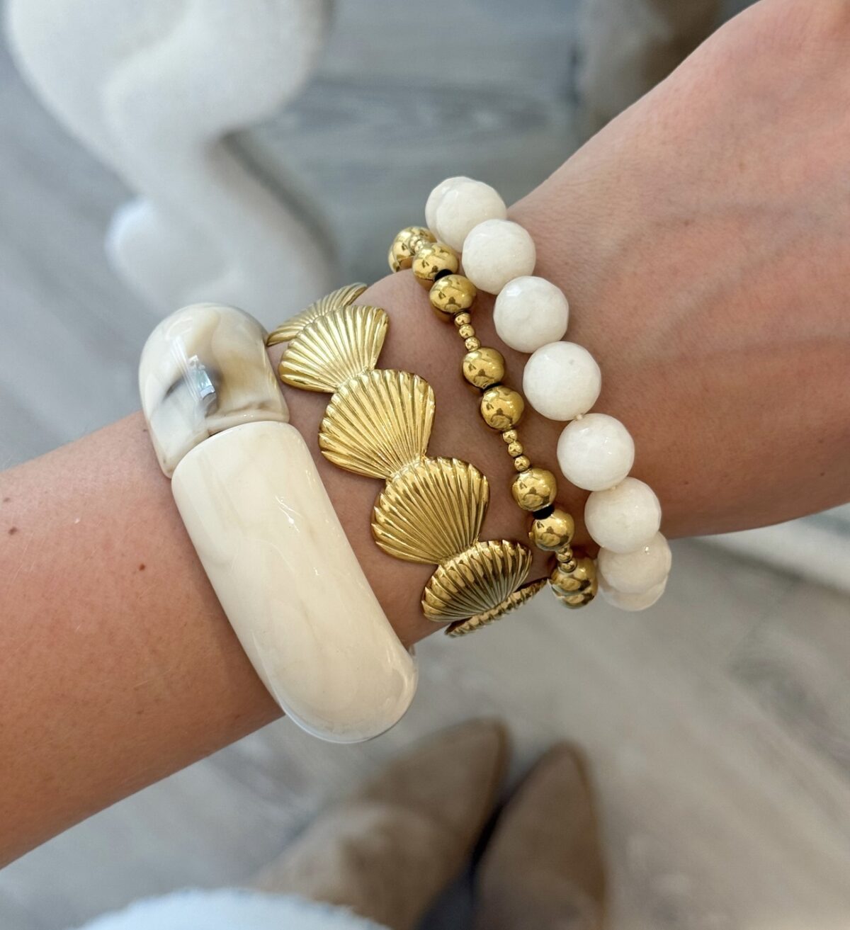 Chunky Bracelet A097 Wit - Afbeelding 2