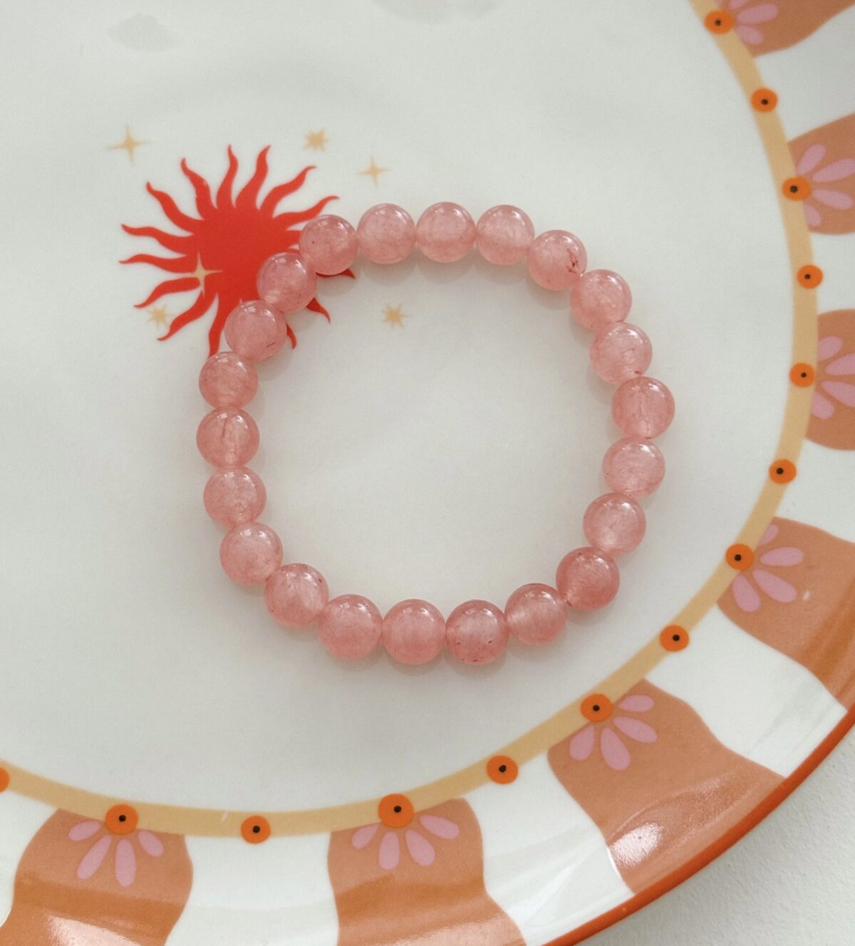 Kralen armband A094 Roze