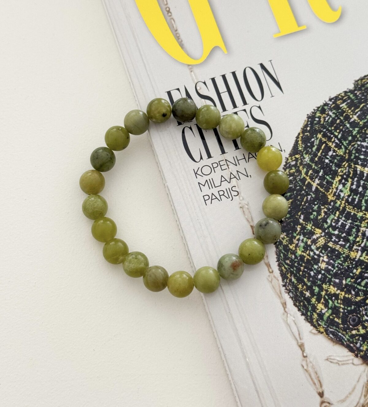 Kralen armband A093 Groen