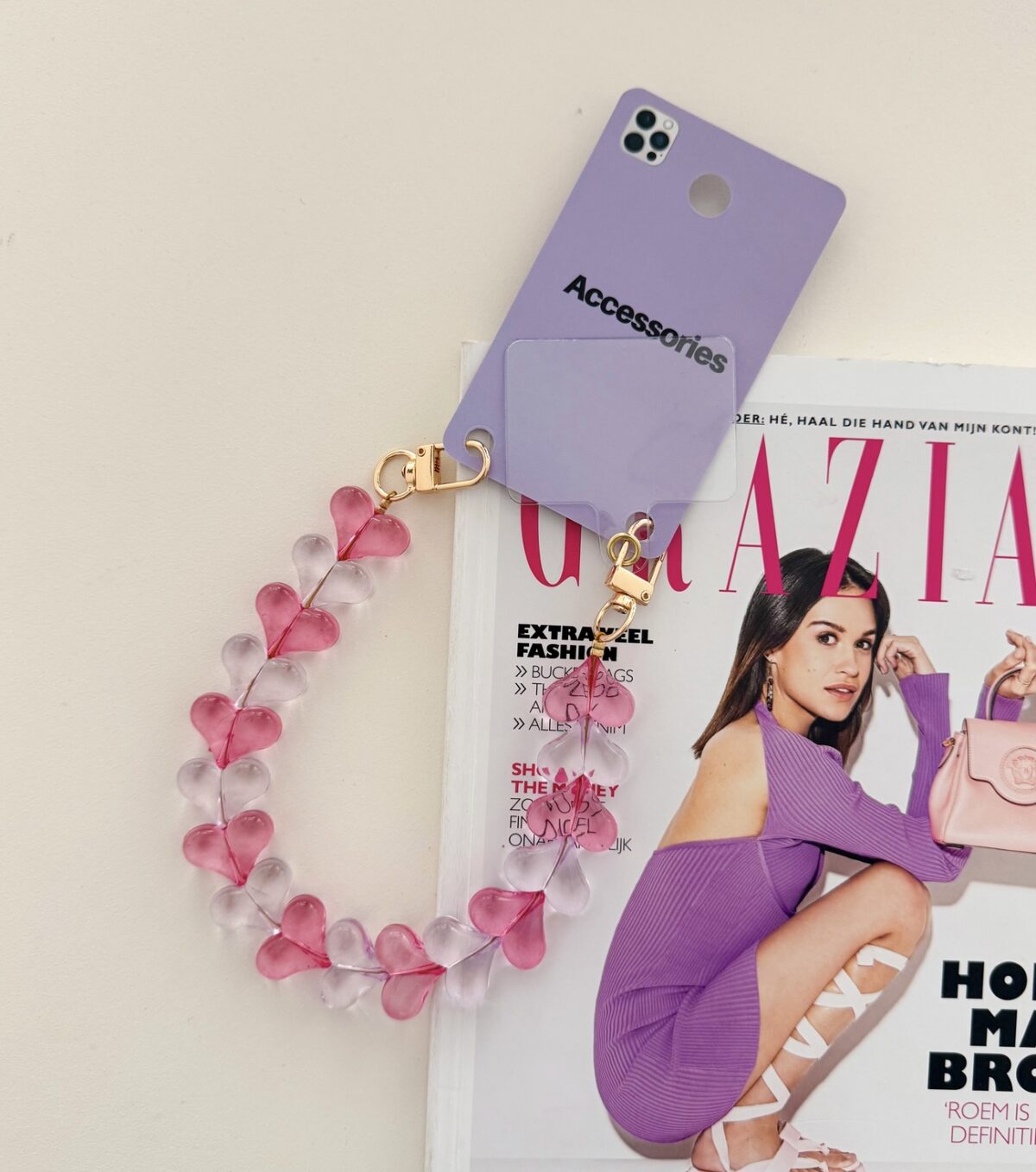 Hartjes Phone Cord roze 01 - Afbeelding 2