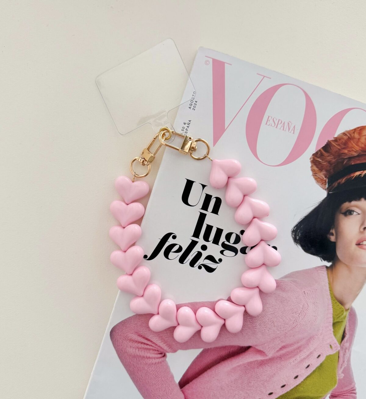 Hartjes Phone Cord Licht roze 02