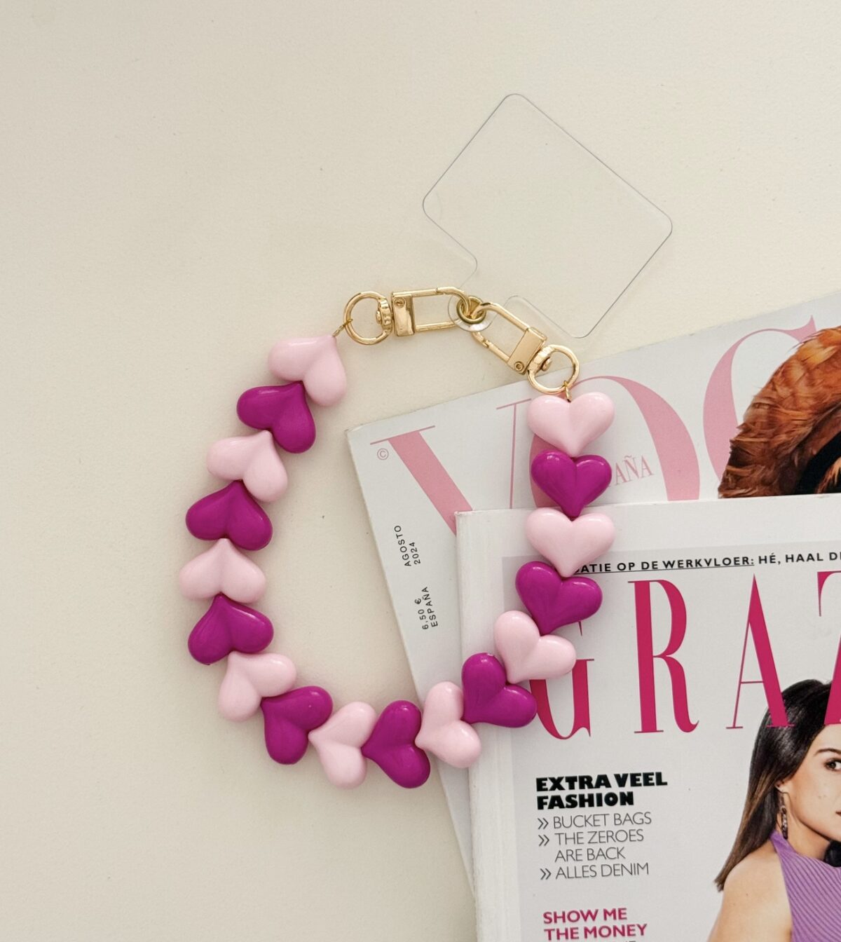 Phone Cord Heart Roze 04 - Afbeelding 2